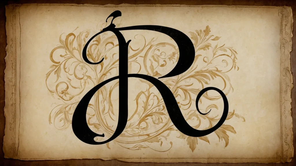 The Artistic Evolution of Letter R in Calligraphy and Hand Lettering Calligraphy artwork showing letter R in Renaissance, Copperplate, and modern styles