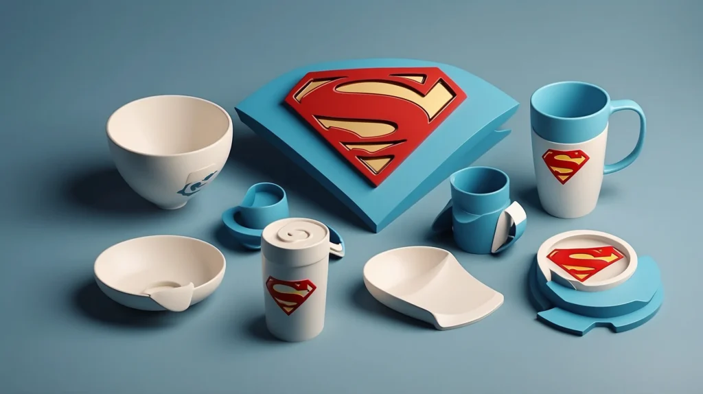 Collection of S-shaped symbols and design elements in corporate branding style