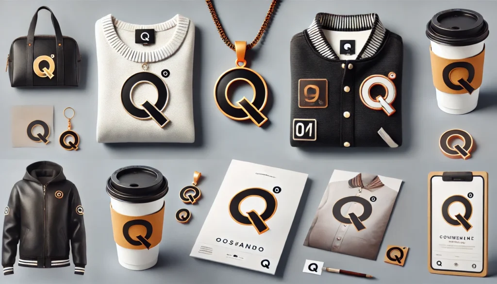 Lifestyle collage featuring the letter Q in fashion and branding