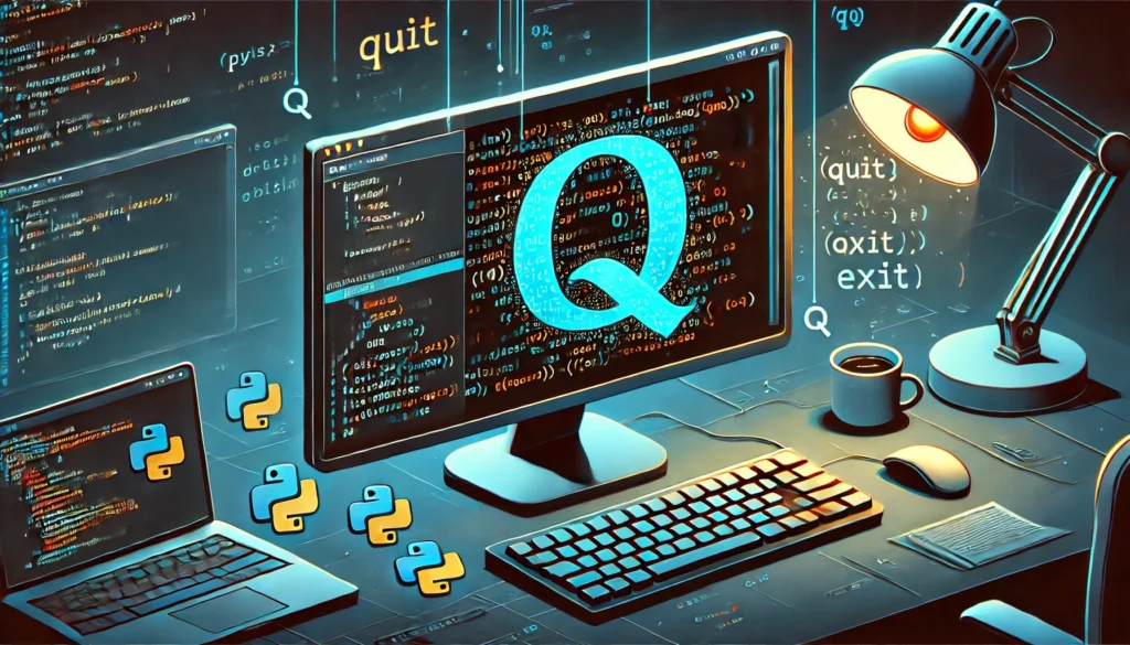 Letter Q used in code as a quit command in terminal